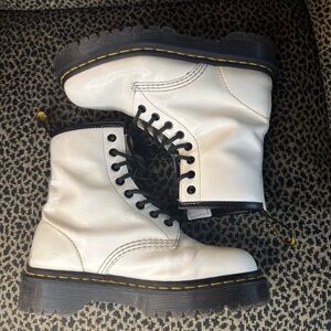 Dr. Marten White Combat Boots Size 6